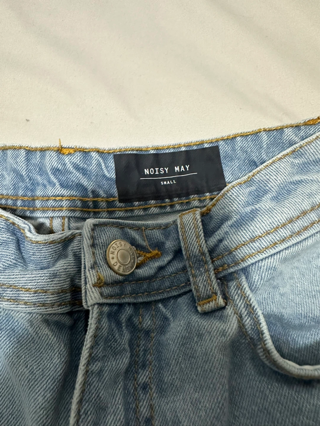 NOISY MAY Denim Cut-Off Shorts - Size Small - photo 3