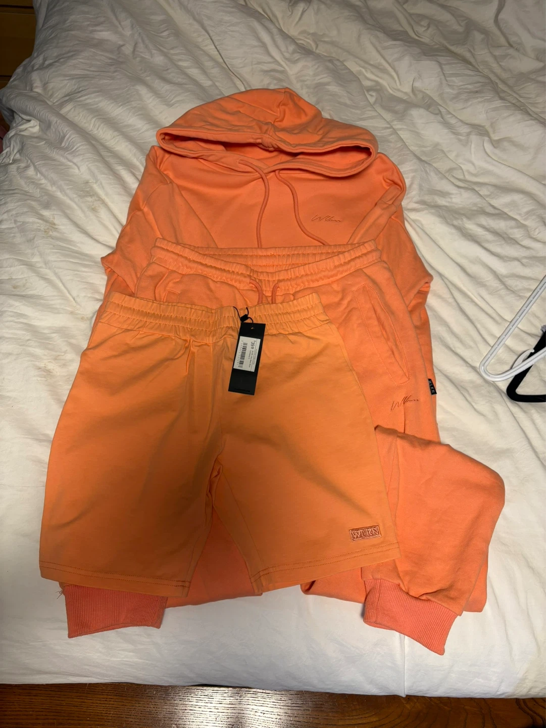 Orange WLKN Hoodie and Shorts Set - photo 2