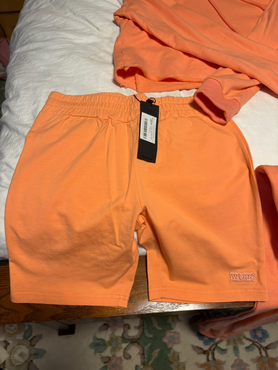 Orange WLKN Hoodie and Shorts Set - photo 5