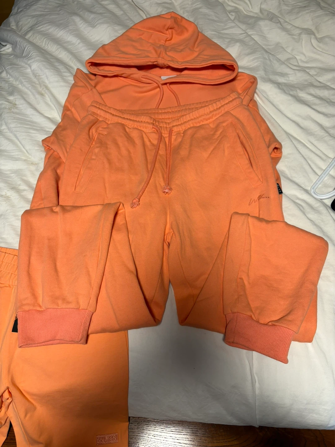 Orange WLKN Hoodie and Shorts Set - photo 4