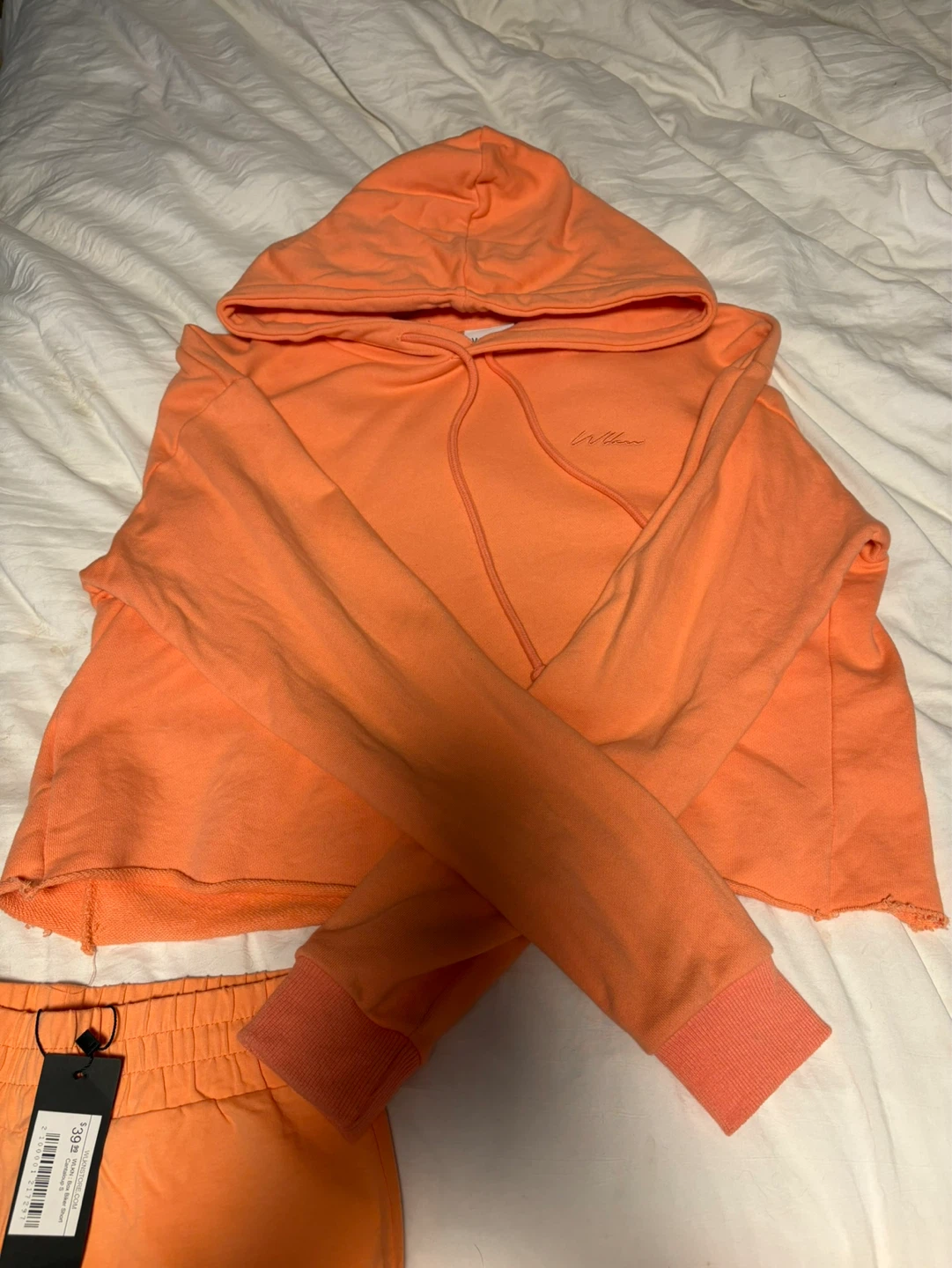 Orange WLKN Hoodie and Shorts Set - photo 3