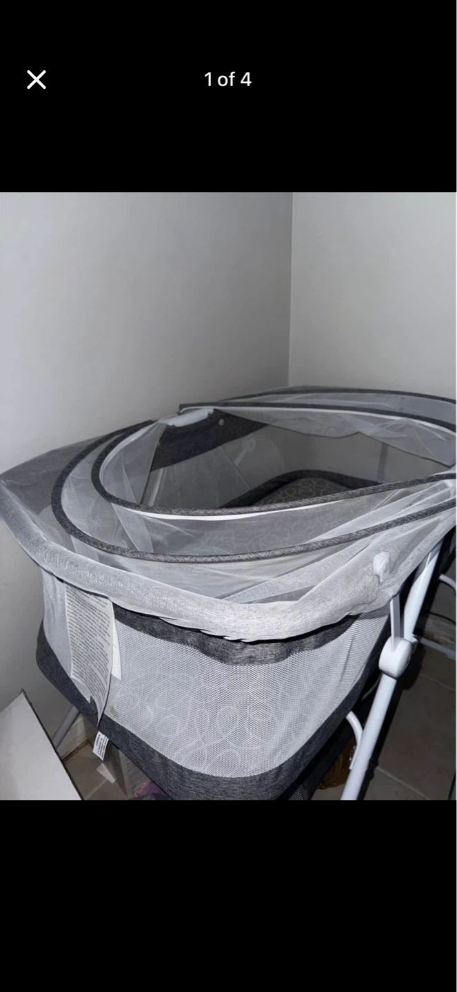 Grey Bassinet with Stand