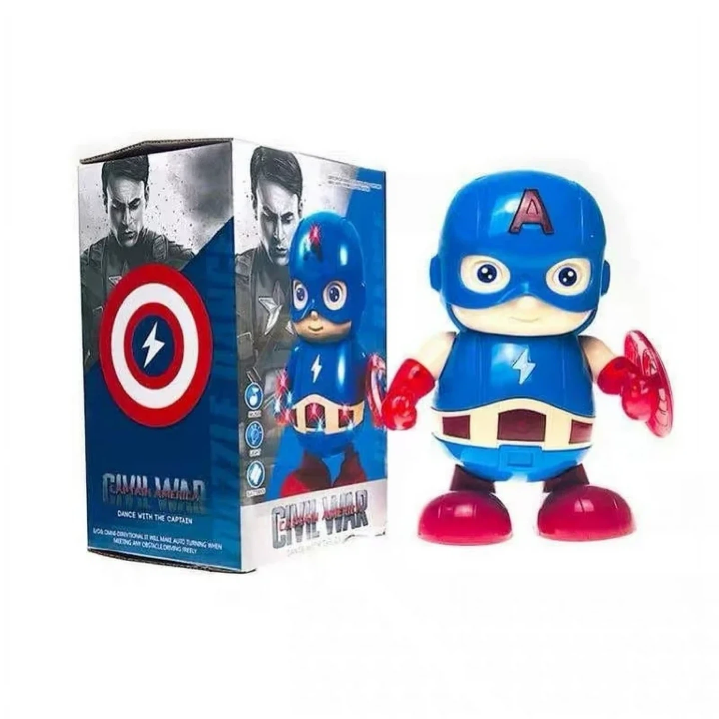 Dancing Captain America Toy with Lights and Music