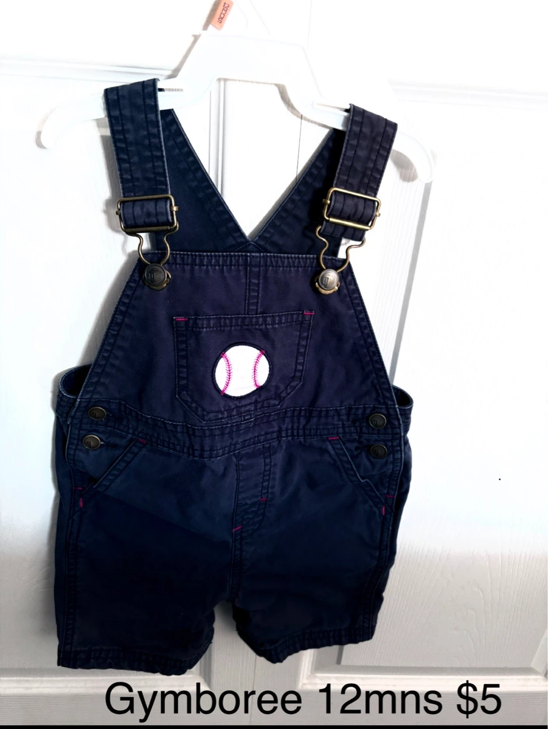 OshKosh B'gosh Blue Denim Overalls - 12 Months - photo 3