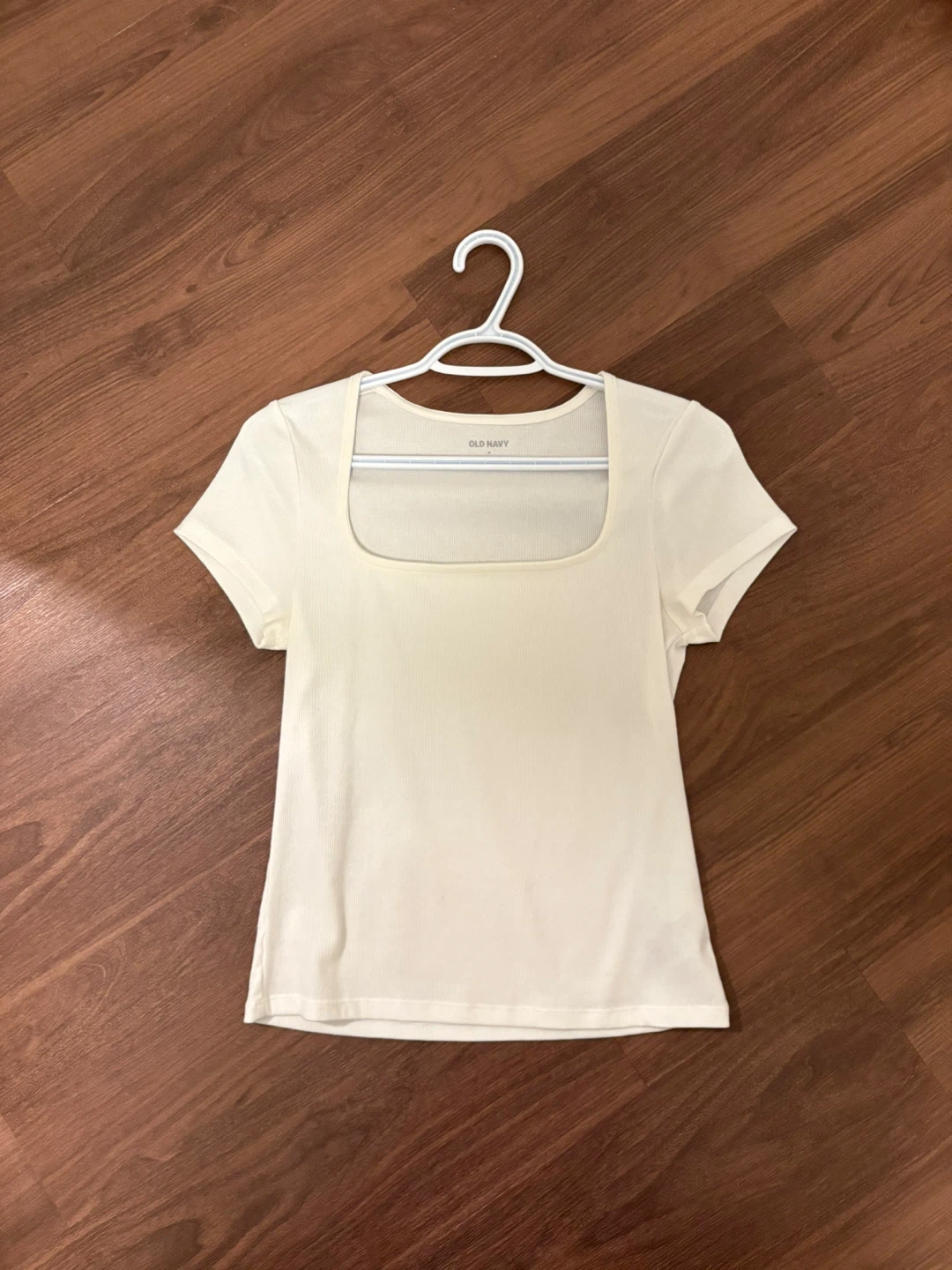 Old Navy White Square Neck Top