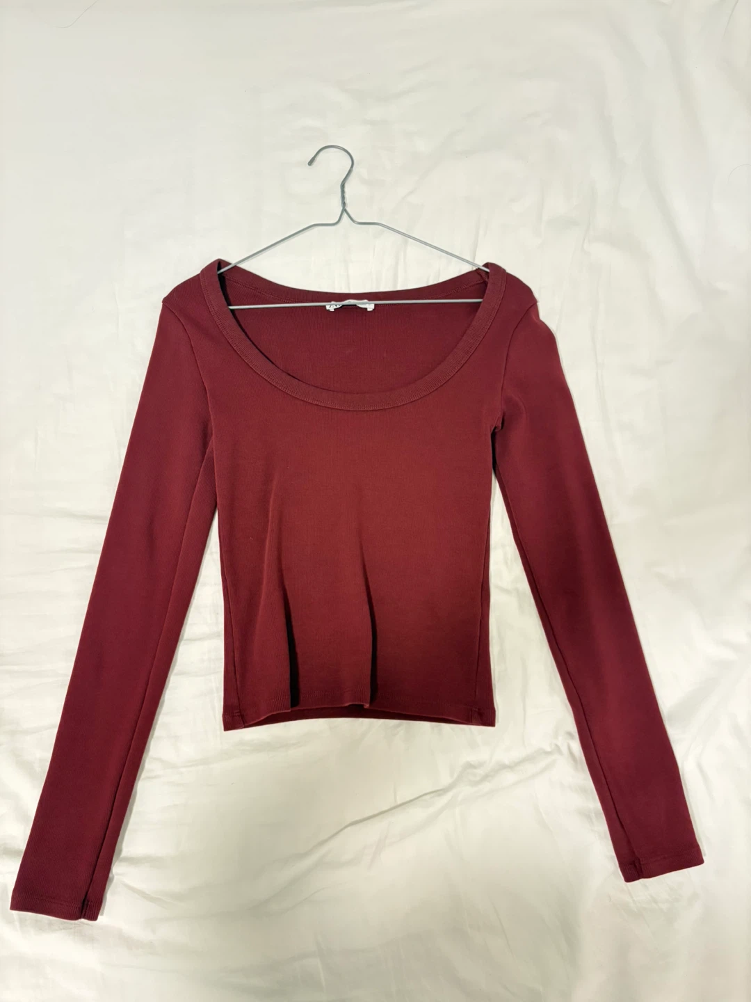 Zara Red Scoop Neck Top