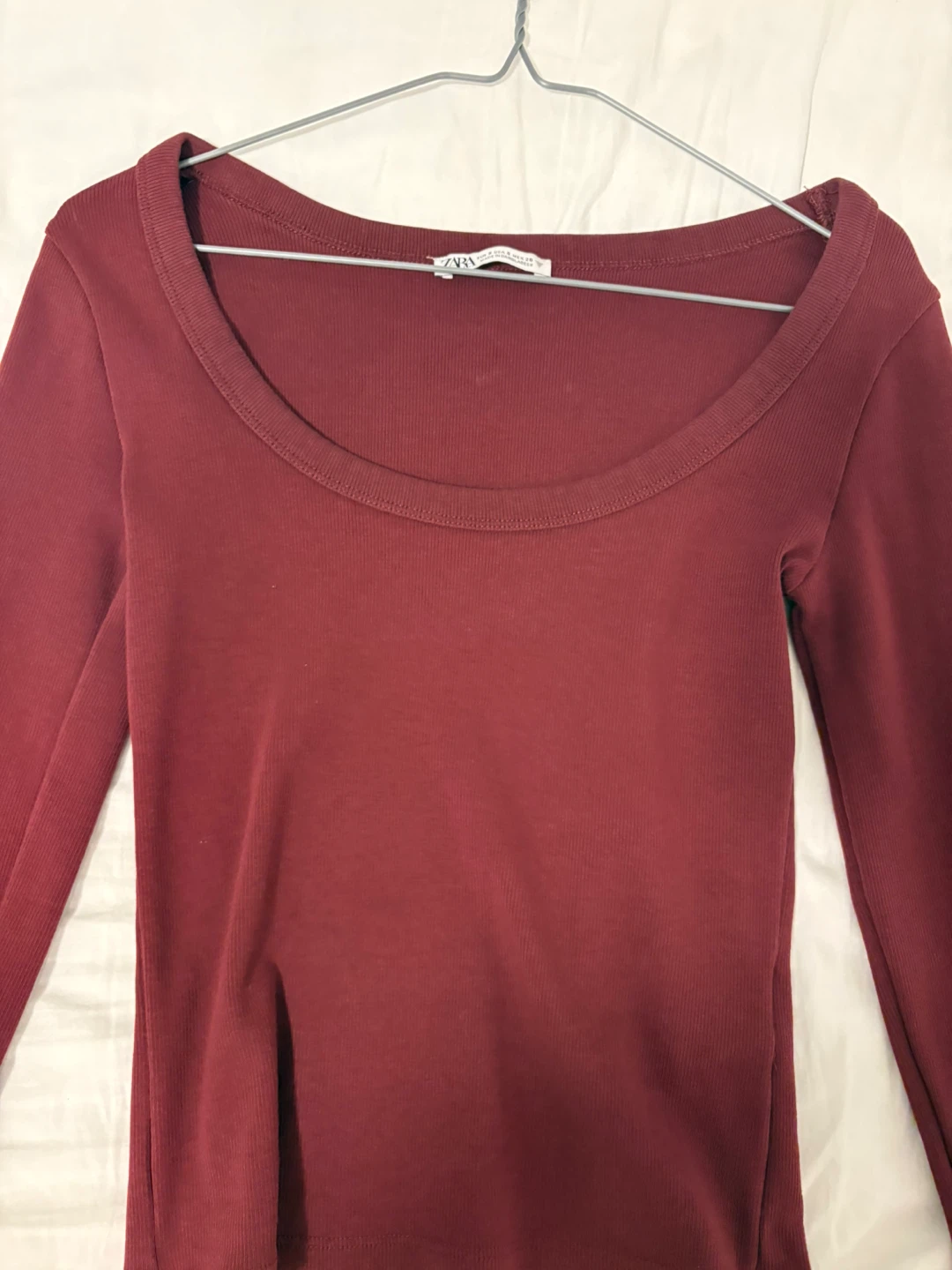 Zara Red Scoop Neck Top - photo 2