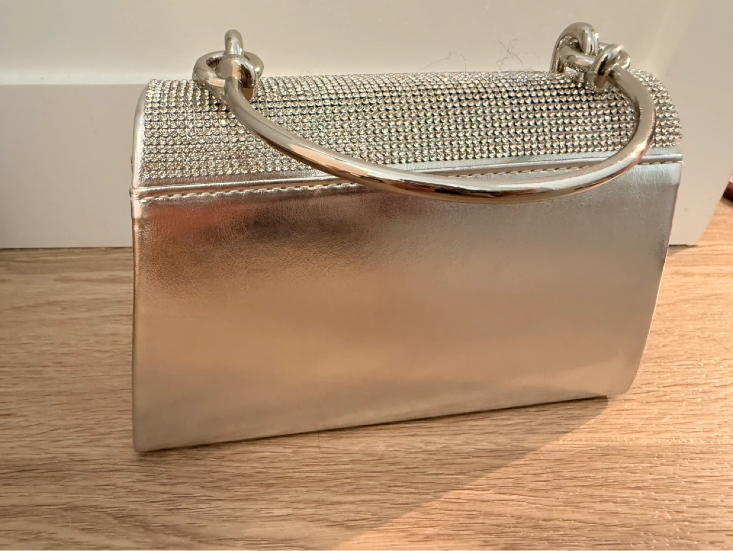 ALDO Silver Clutch with Rhinestones - photo 3