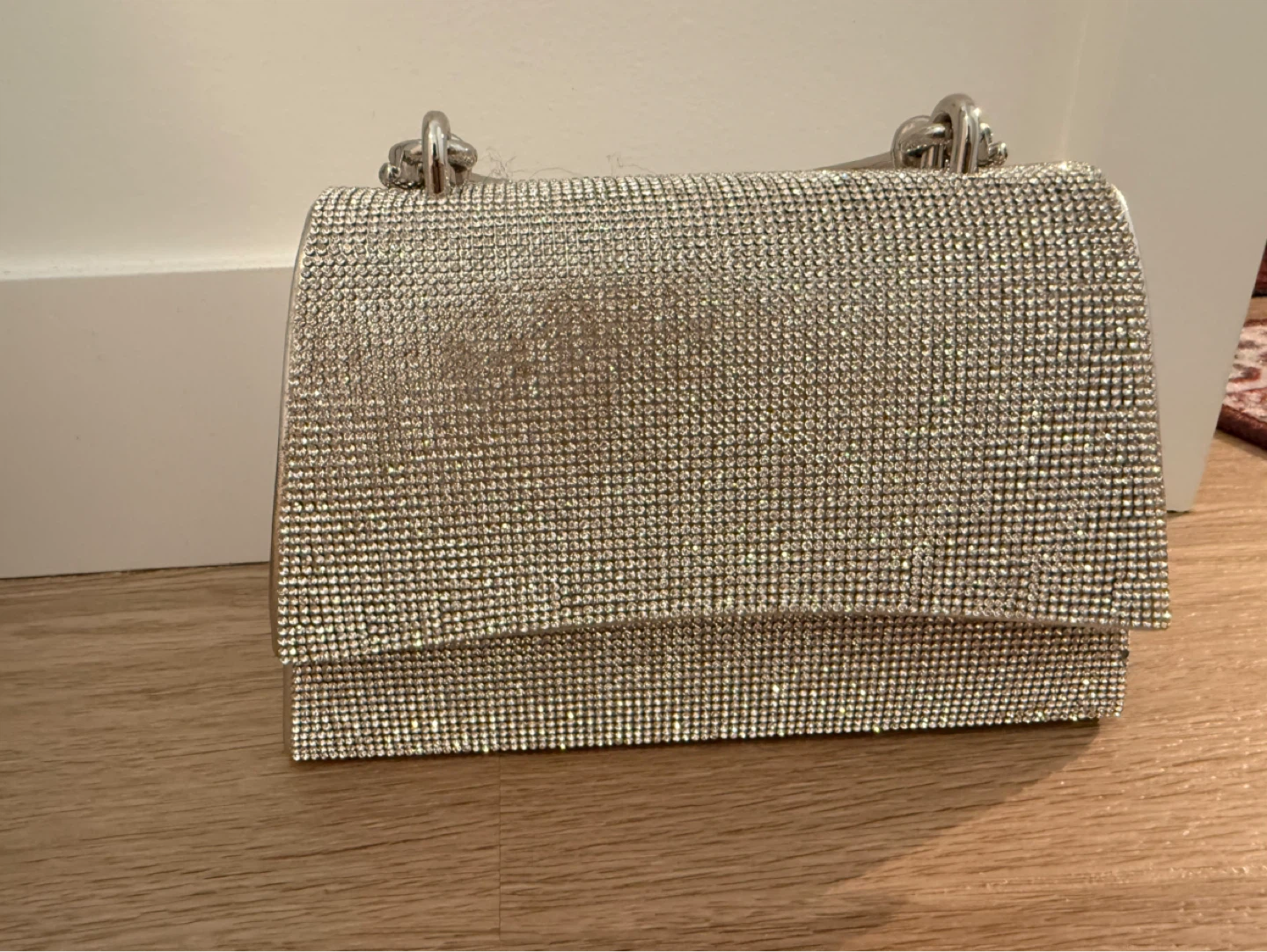 ALDO Silver Clutch with Rhinestones - photo 4
