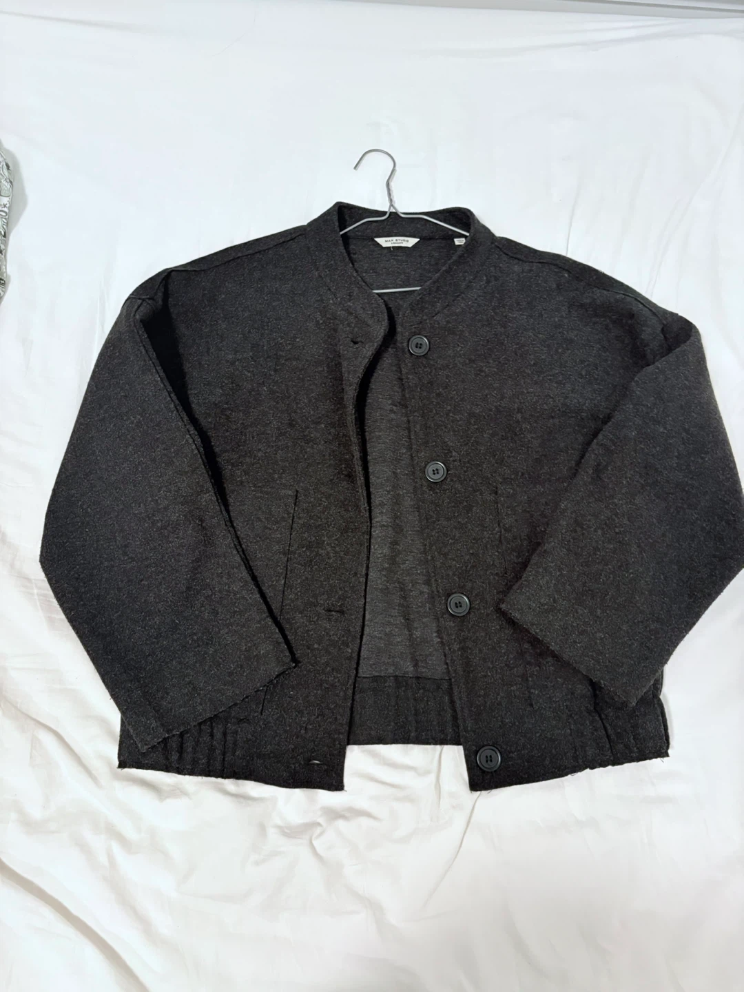 MAX STUDIO Dark Grey Button-Up Jacket