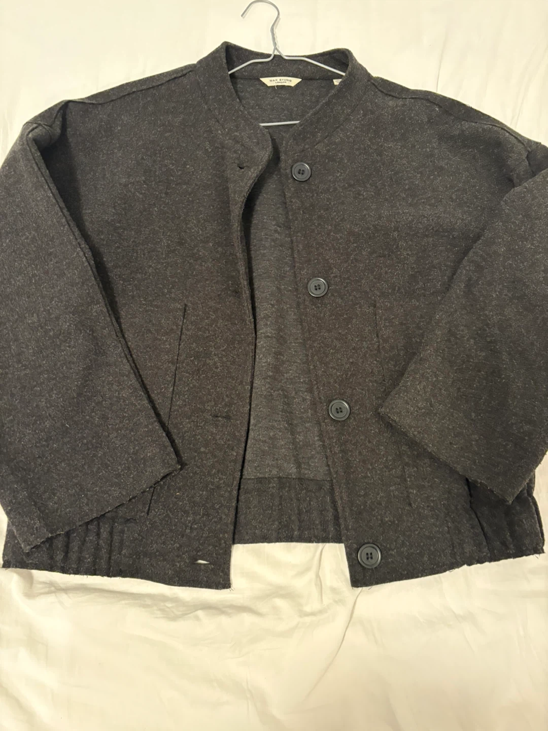 MAX STUDIO Dark Grey Button-Up Jacket - photo 3
