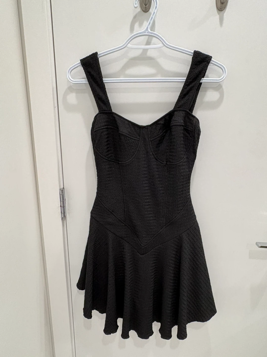 Black Mini Flare Dress