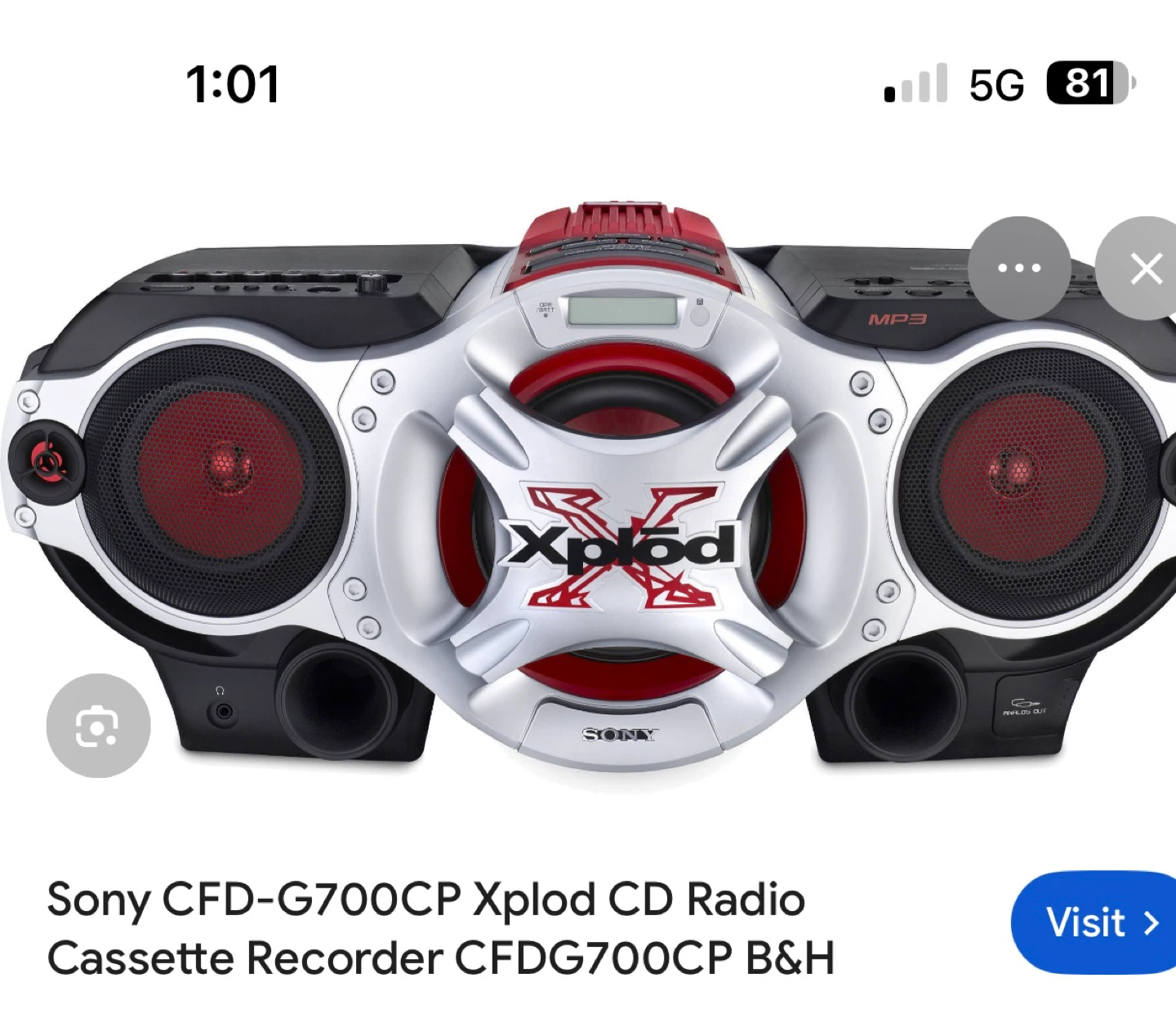 Sony CFD-G700CP Xplod CD Radio Cassette Recorder - photo 3