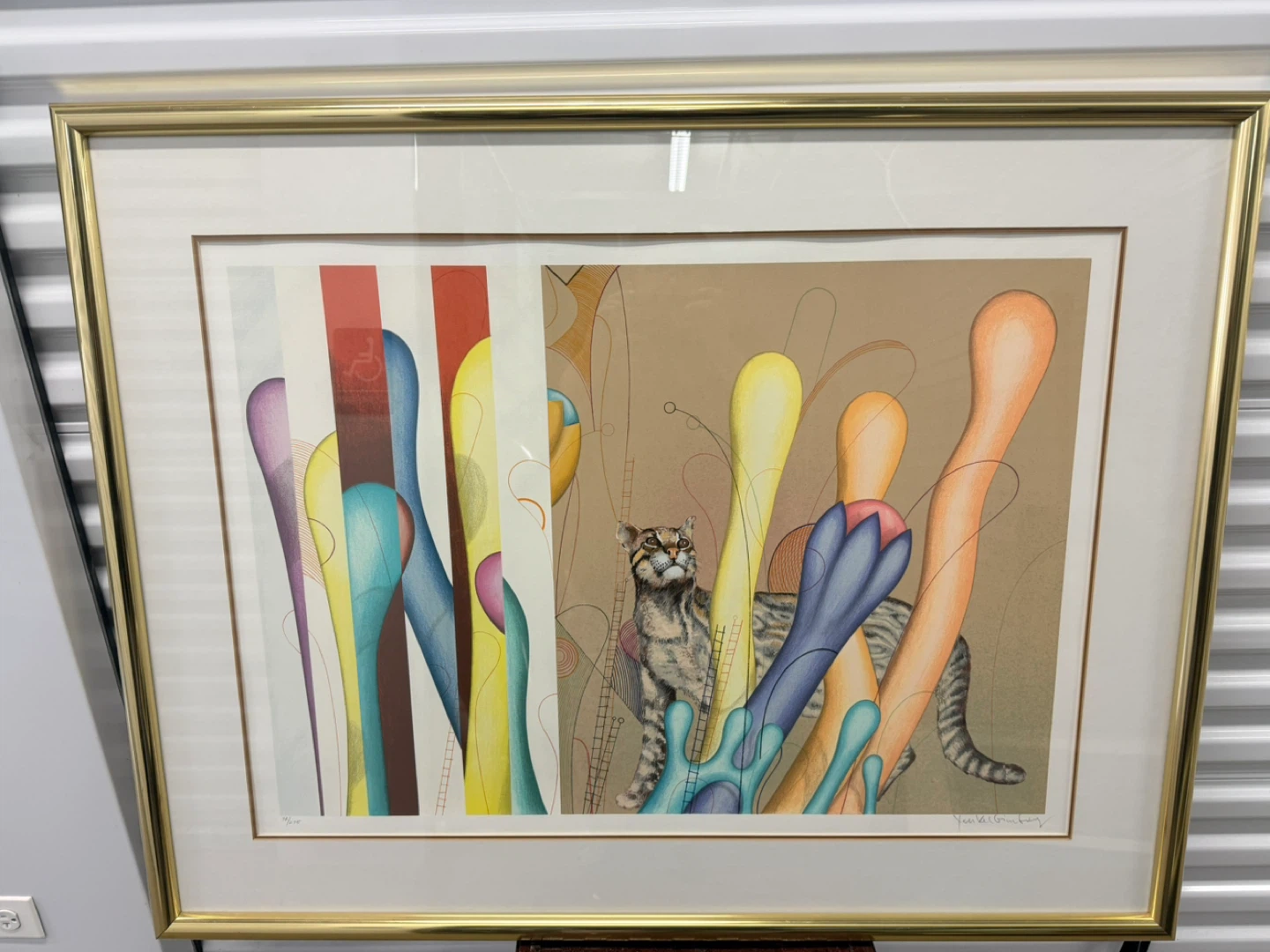 VTG Yankel Ginzburg Ocelot “Feline and Ladders” Serigraph
