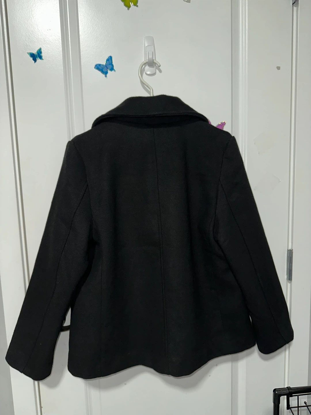 H&M Black Double Breasted Peacoat - photo 2