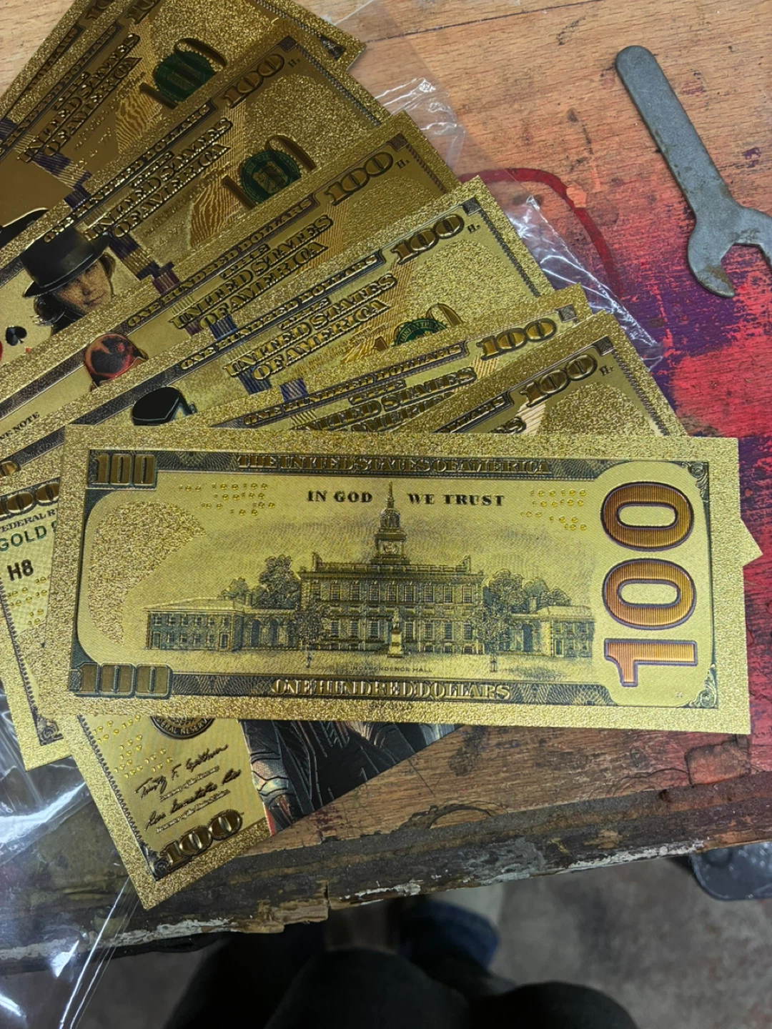 100 Dollar Gold Banknotes - 99.9% Pure 24 Karat Gold - photo 2