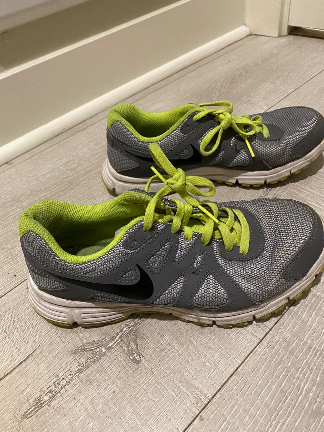 Nike Revolution 2 Running Shoes - Grey/Lime Green