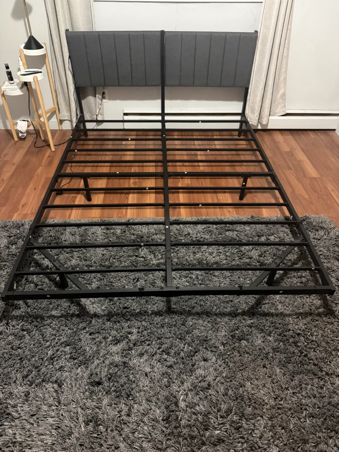 Queen Bed Frame w/ Upholstered Headboard - photo 4
