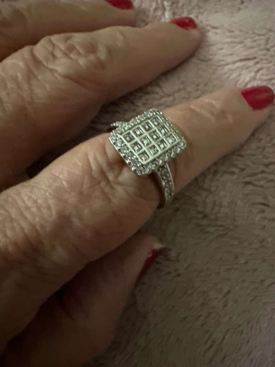 Sparkling Cocktail Ring with Pave Set Stones