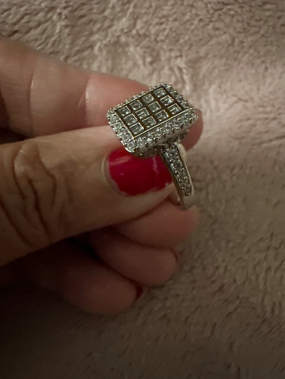 Sparkling Cocktail Ring with Pave Set Stones - photo 2