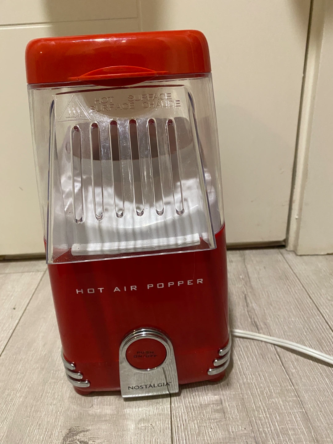 Nostalgia Red Hot Air Popcorn Popper
