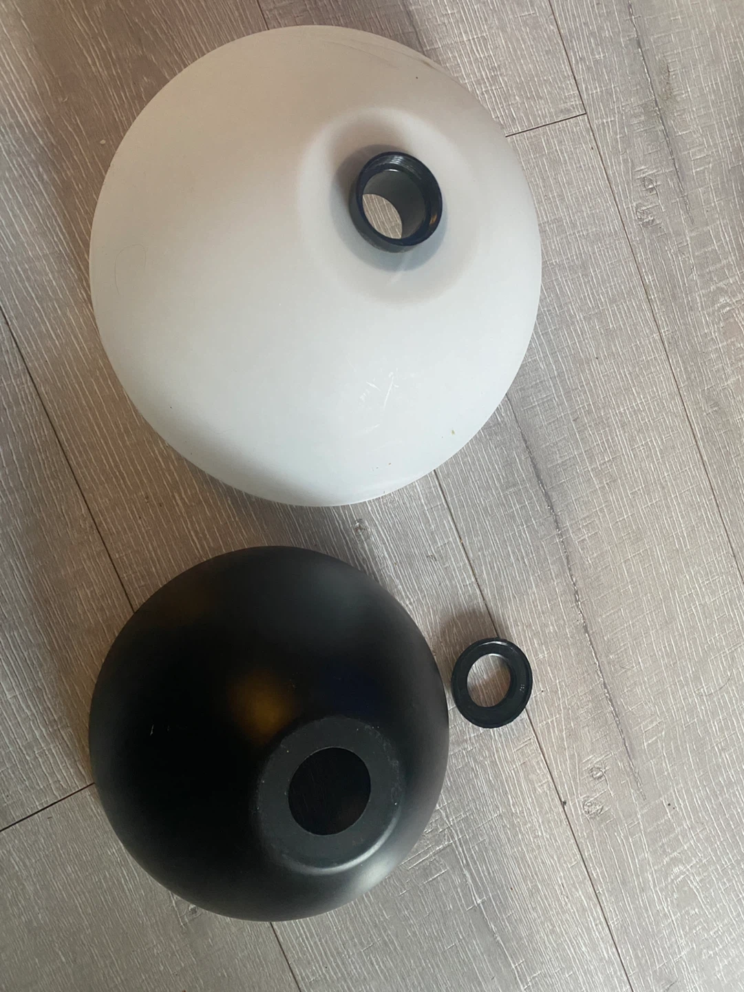 2 Lamp Shades - White and Black - photo 2