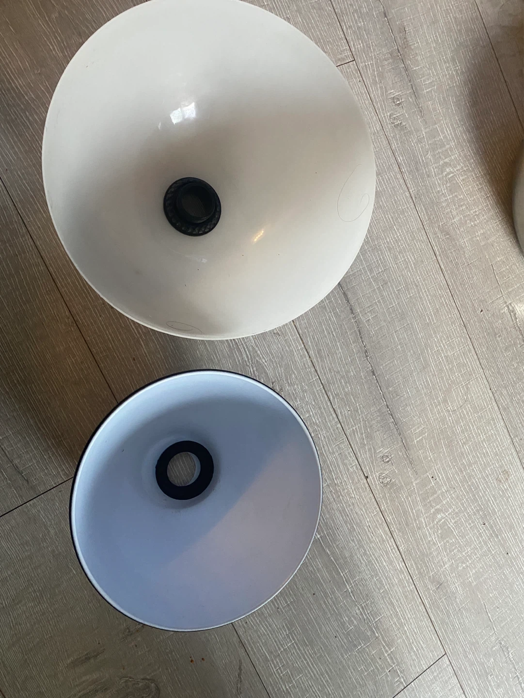 2 Lamp Shades - White and Black