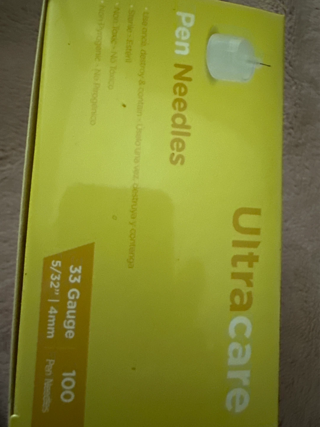 Ultra Care Pen Needles 33 Gauge 5/32" 4mm - 100 Count - photo 3