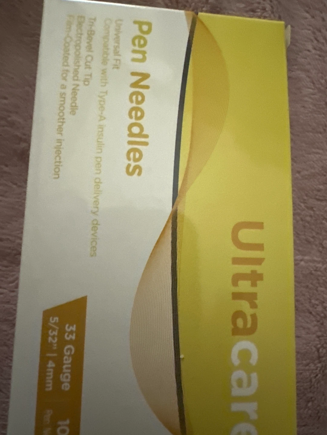 Ultra Care Pen Needles 33 Gauge 5/32" 4mm - 100 Count - photo 2