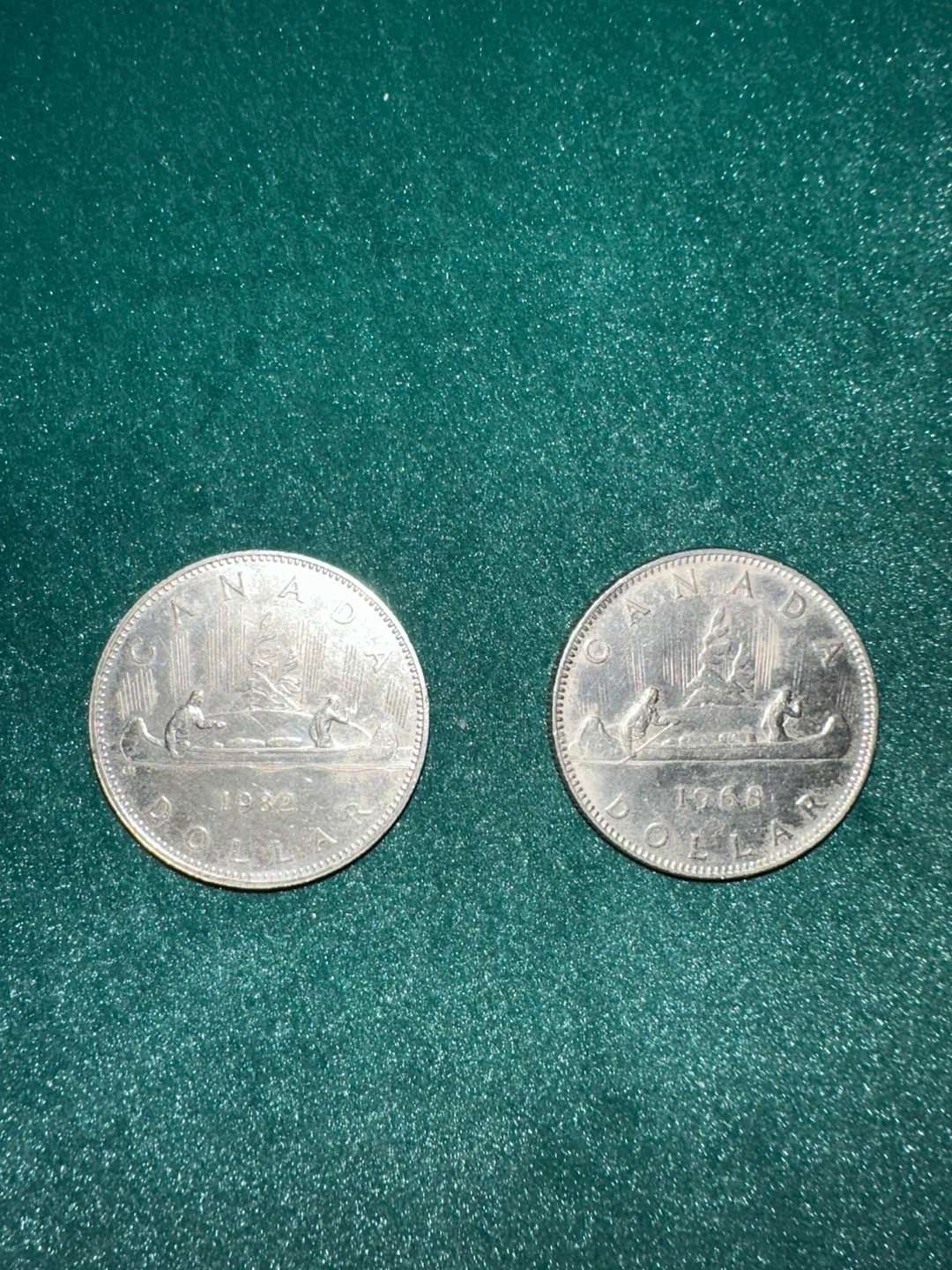 1968 and 1982 Canada dollars