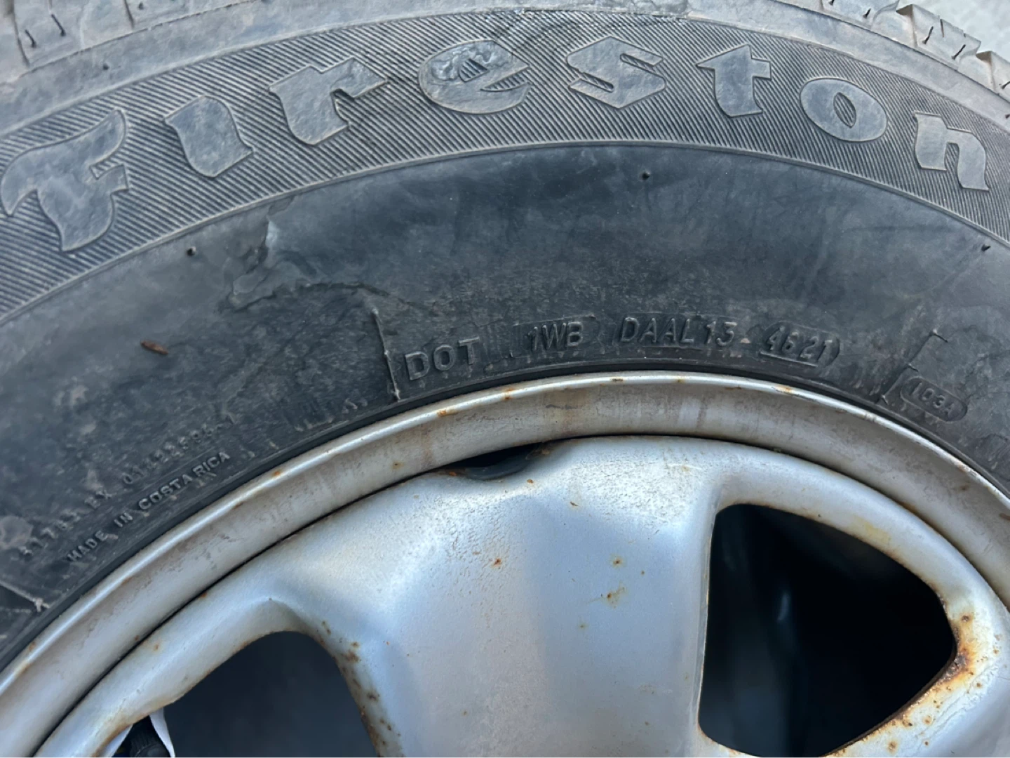 4 Firestone Tires 215/70R16 on HONda CRV Rims - photo 2
