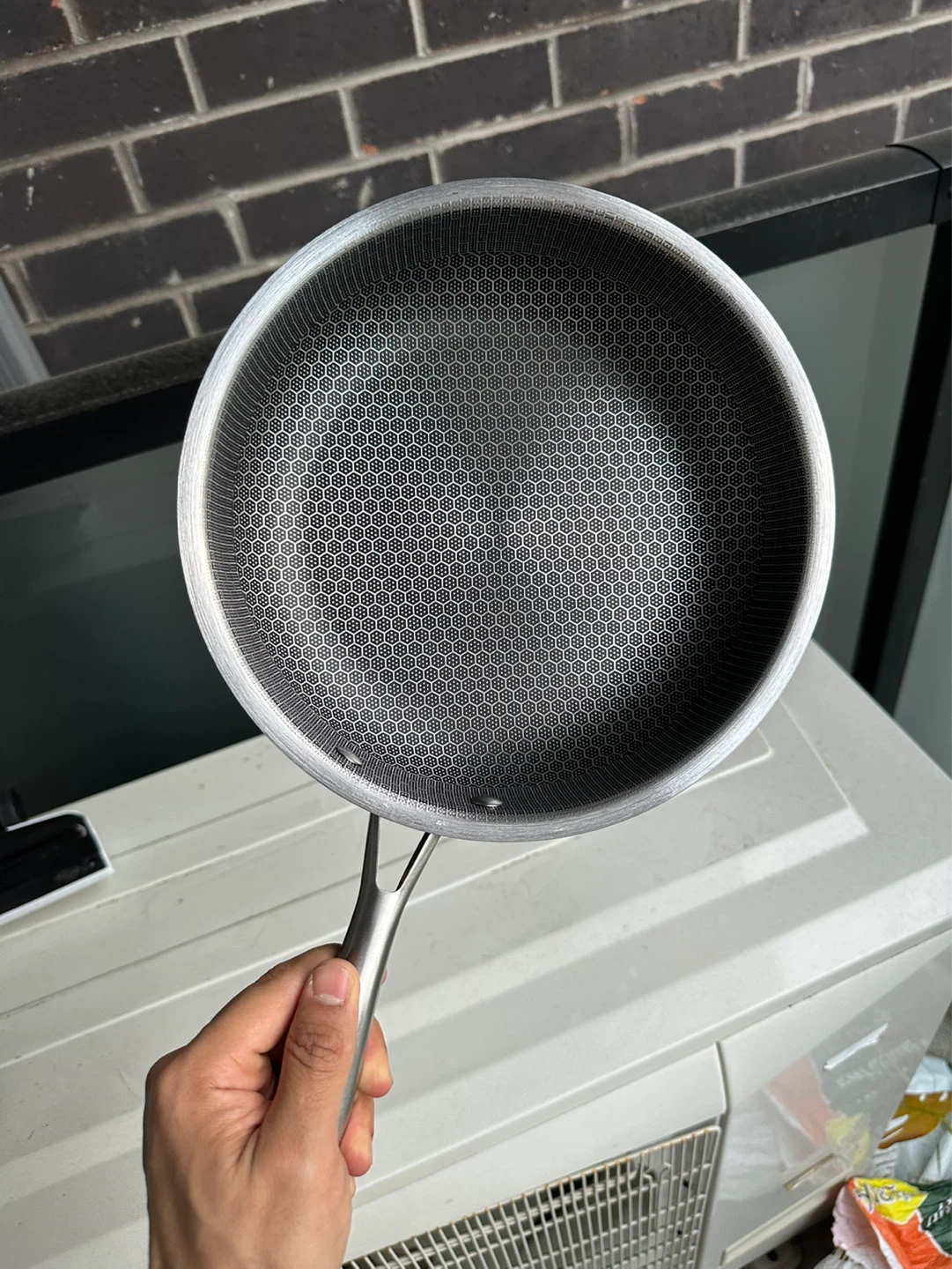 Stainless Steel Honeycomb Frying Pan