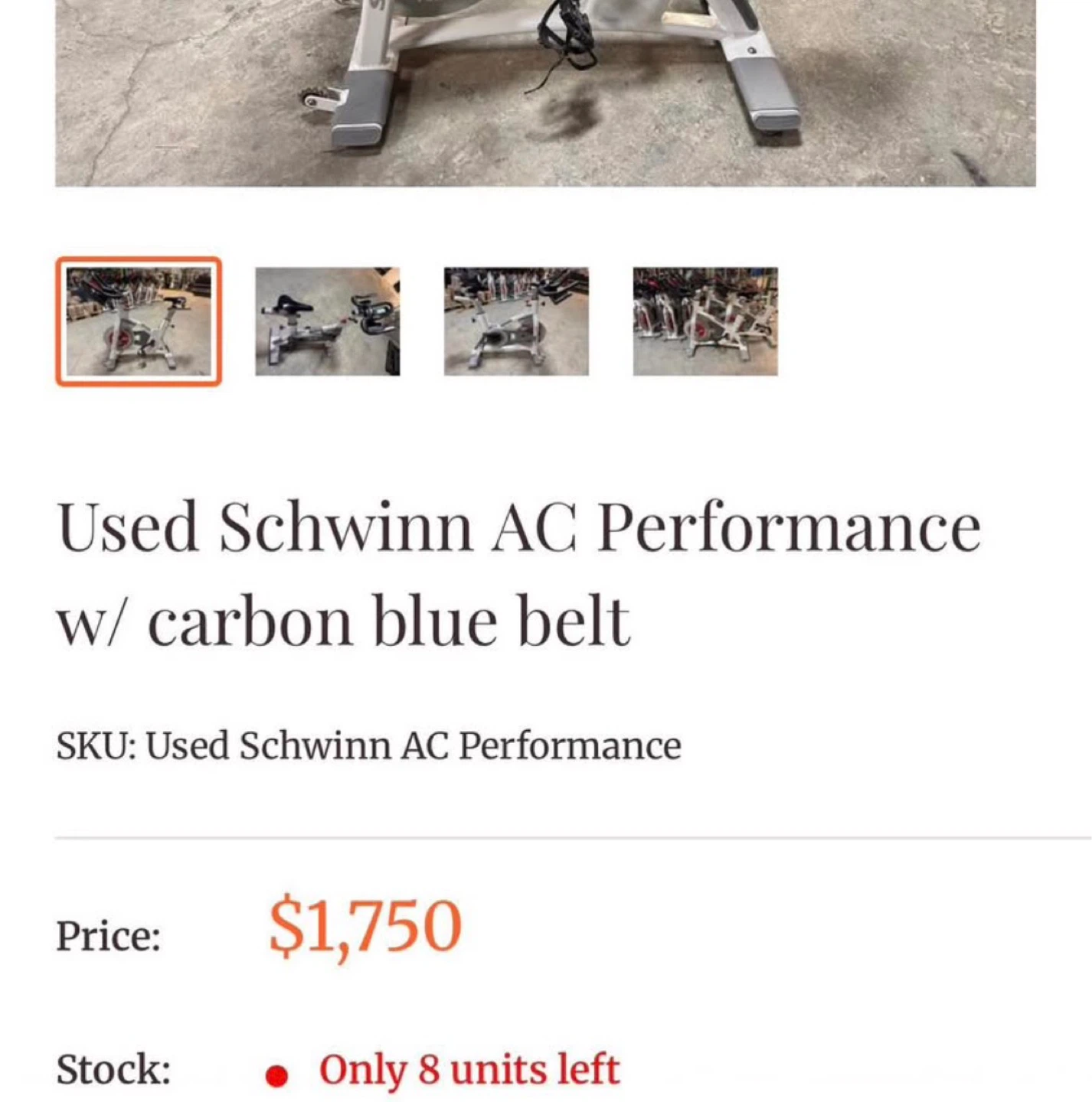 Schwinn AC Performance w/ Carbon Blue Belt Spin Bike - photo 2
