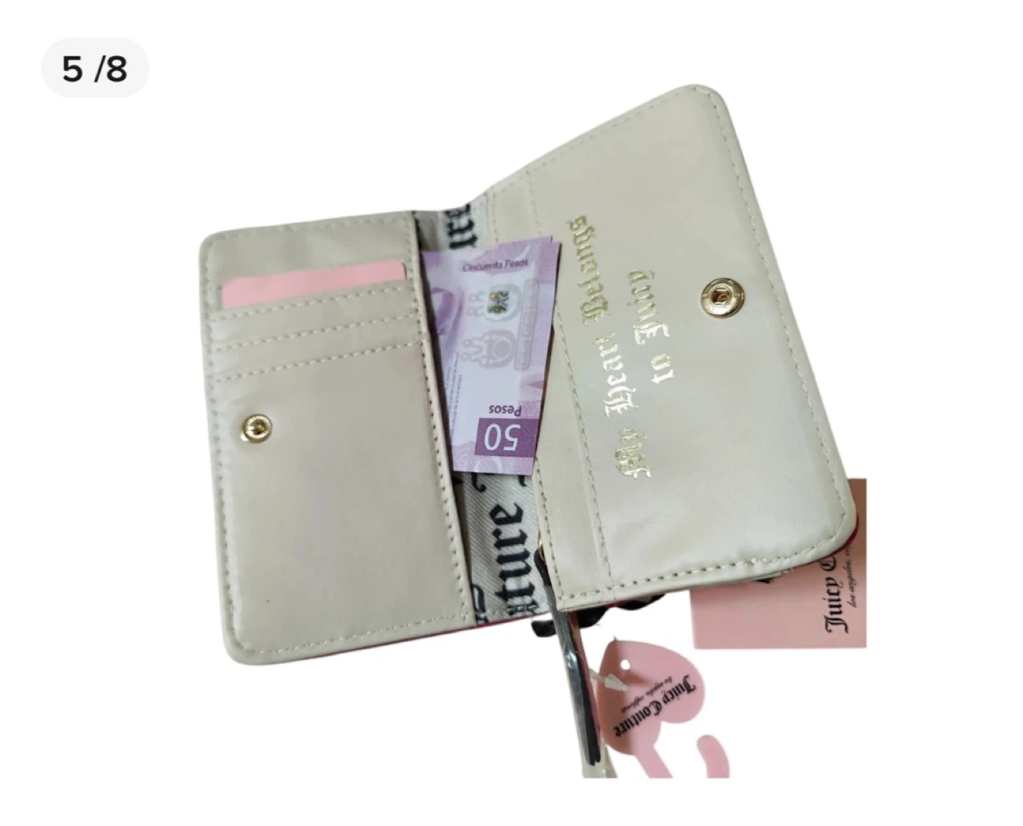 Juicy Couture Raspberry Tart Short Sweet Elongated Bifold Wallet - photo 3