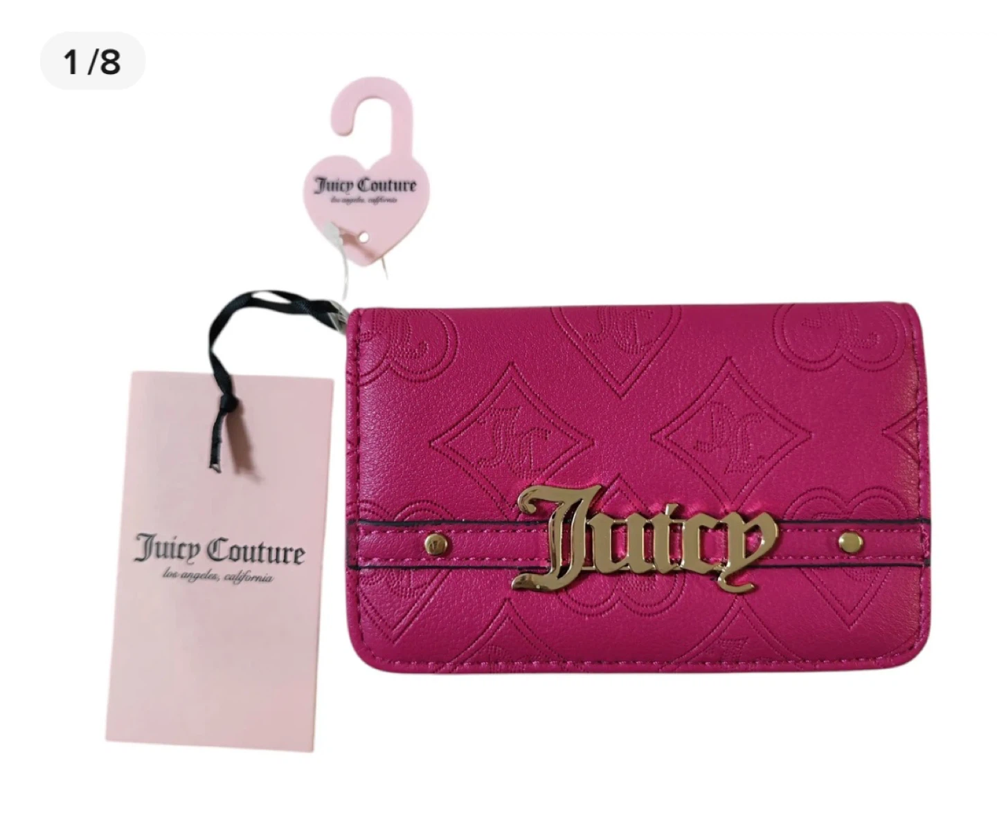 Juicy Couture Raspberry Tart Short Sweet Elongated Bifold Wallet