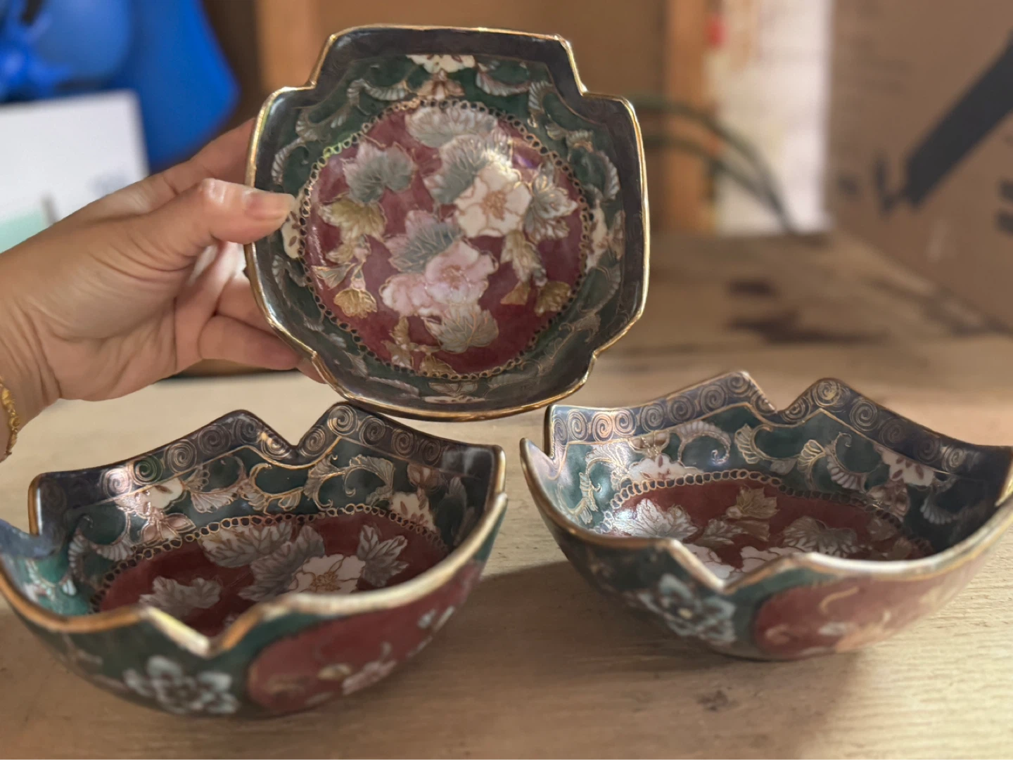 Decorative Ceramic Bowl Set - Floral Design - photo 3