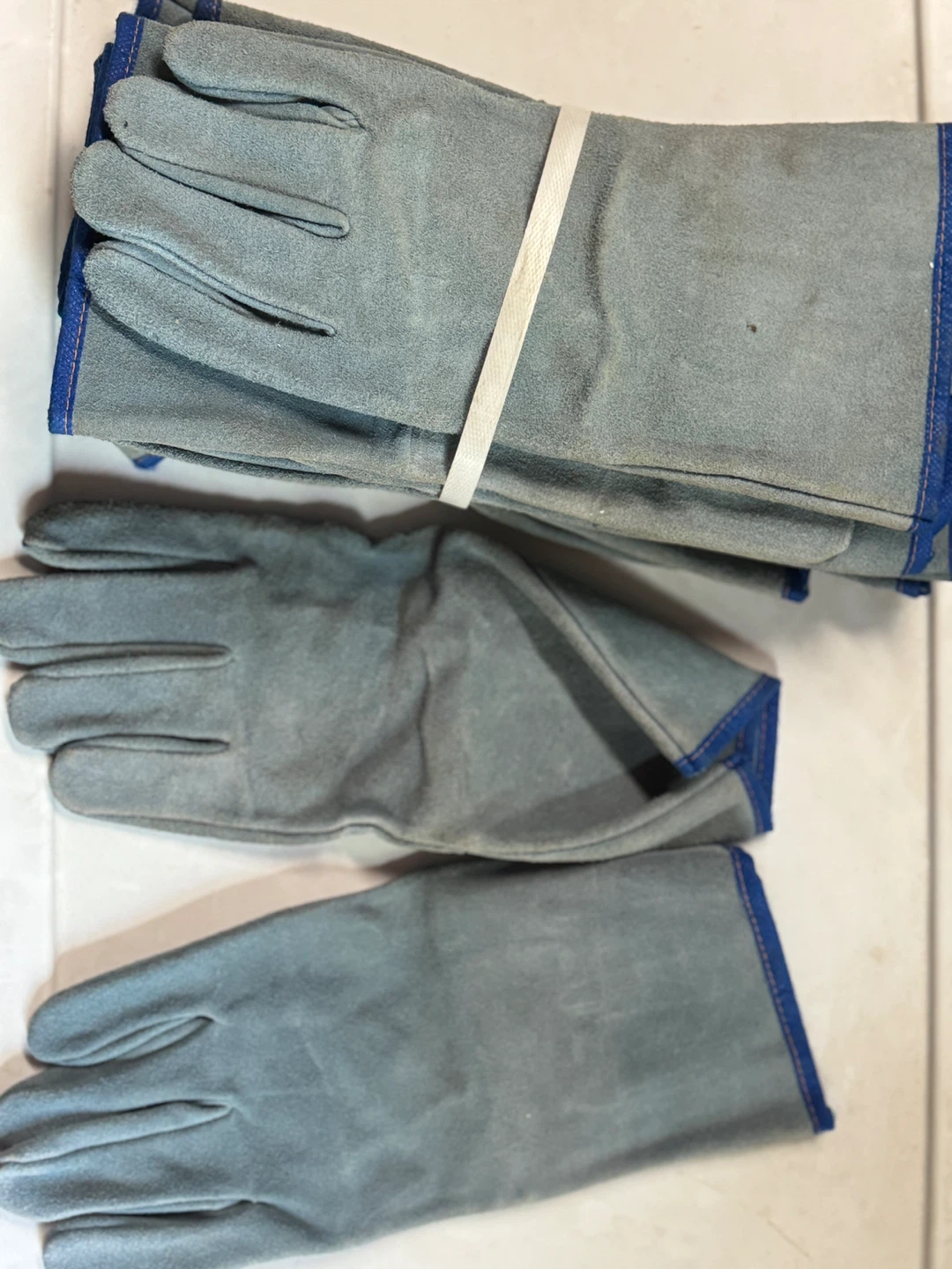 Grey Suede Leather Work Gloves