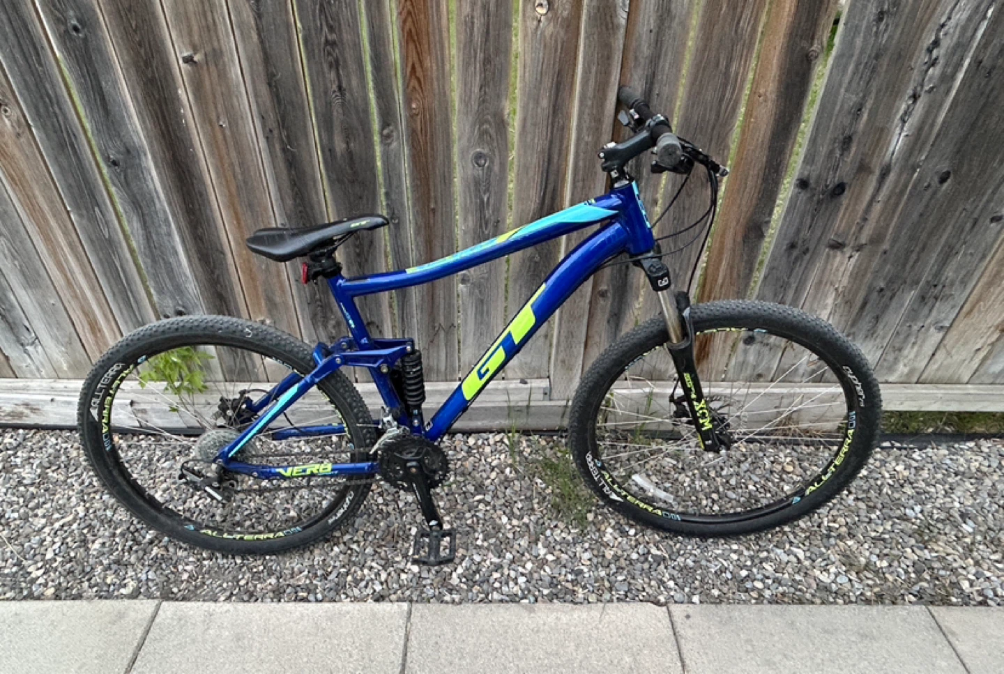 GT Avalanche Comp Full Suspension Mountain Bike - Blue/Green - photo 2