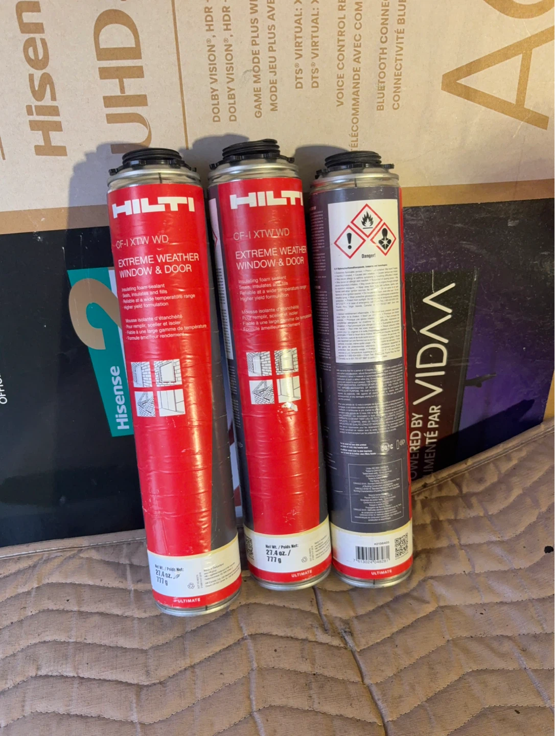 Hilti CF-I XTW WD Extreme Weather Window & Door Foam (3 cans) - photo 2