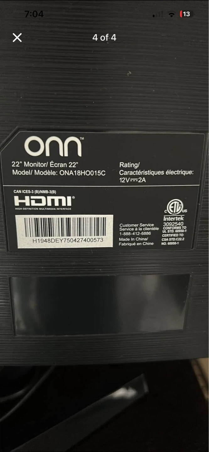 ONN 22" Monitor ONA18HO015C - photo 3