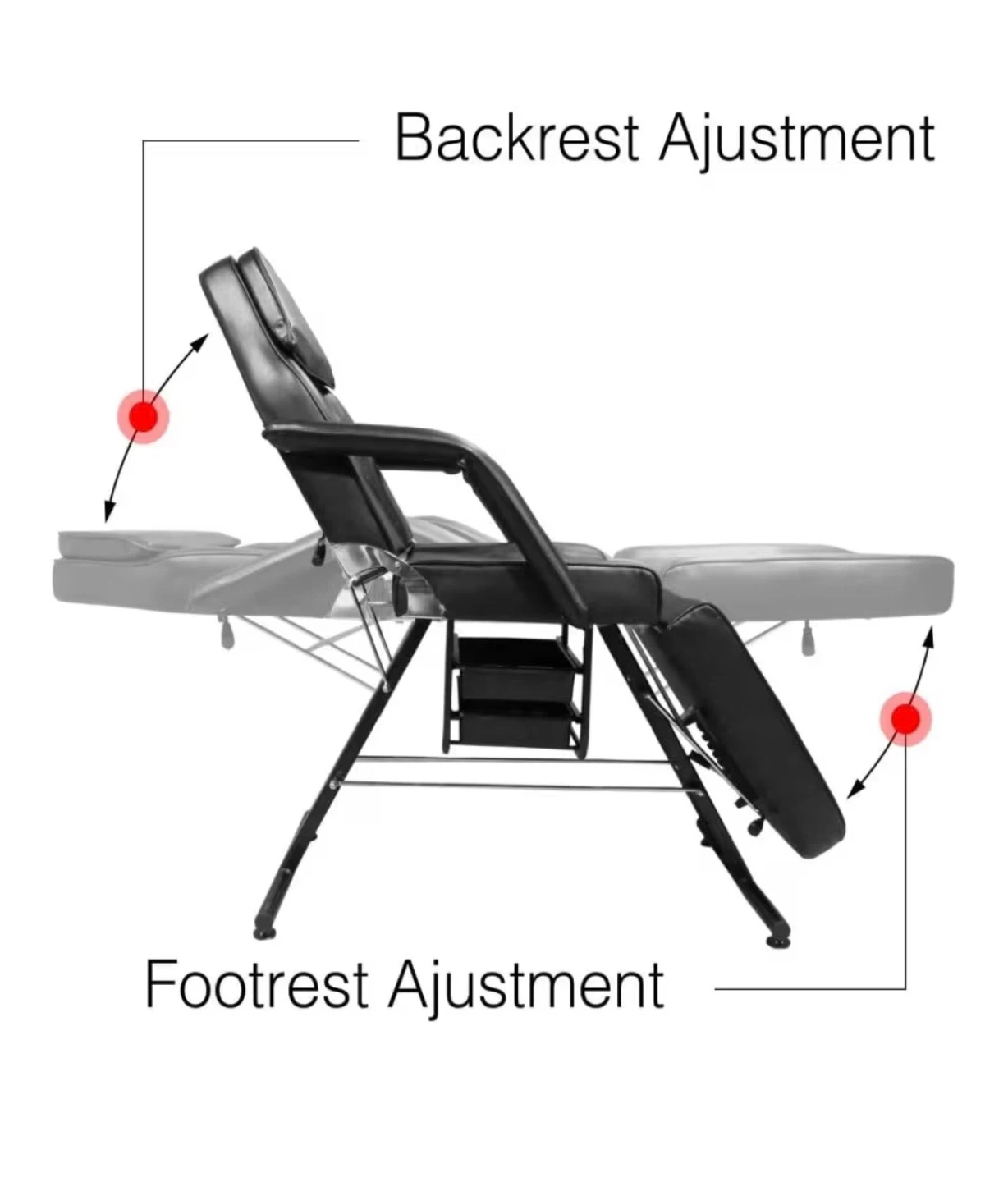 Greenlife Adjustable Tattoo Facial Bed Chair