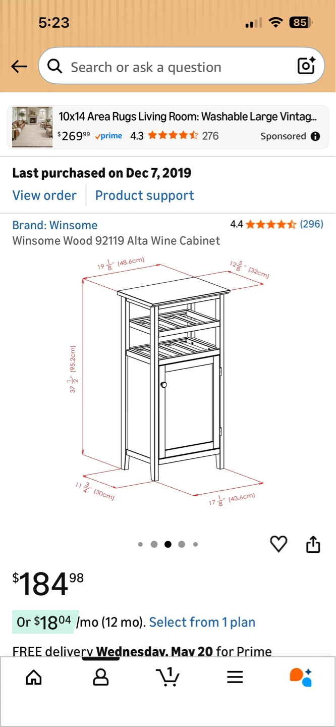 Winsome Wood Alta Wine Cabinet - photo 3