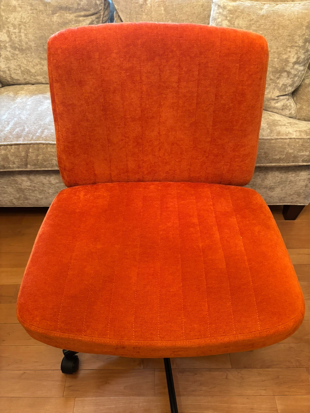 Orange Chenille Swivel/Office Chair with Wheels