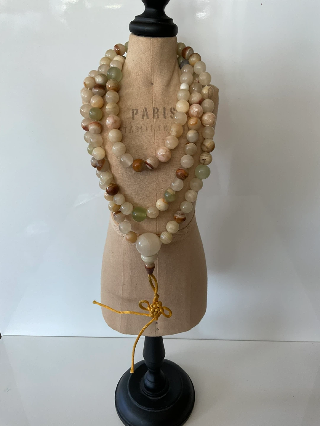 Vintage Beaded Necklace with Tassel