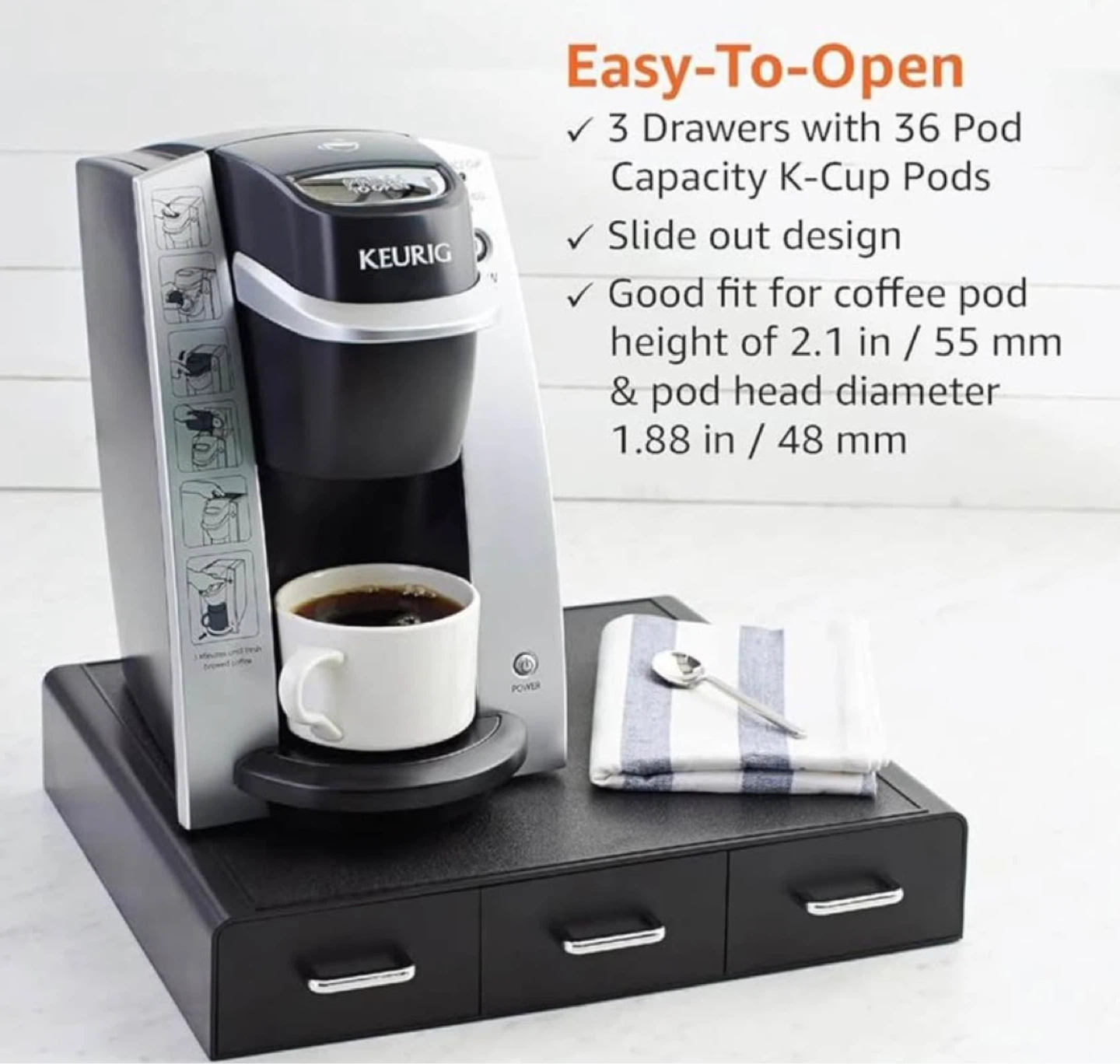 K-Cup Coffee Pod Drawer Organizer - 36 Pod Capacity - photo 3