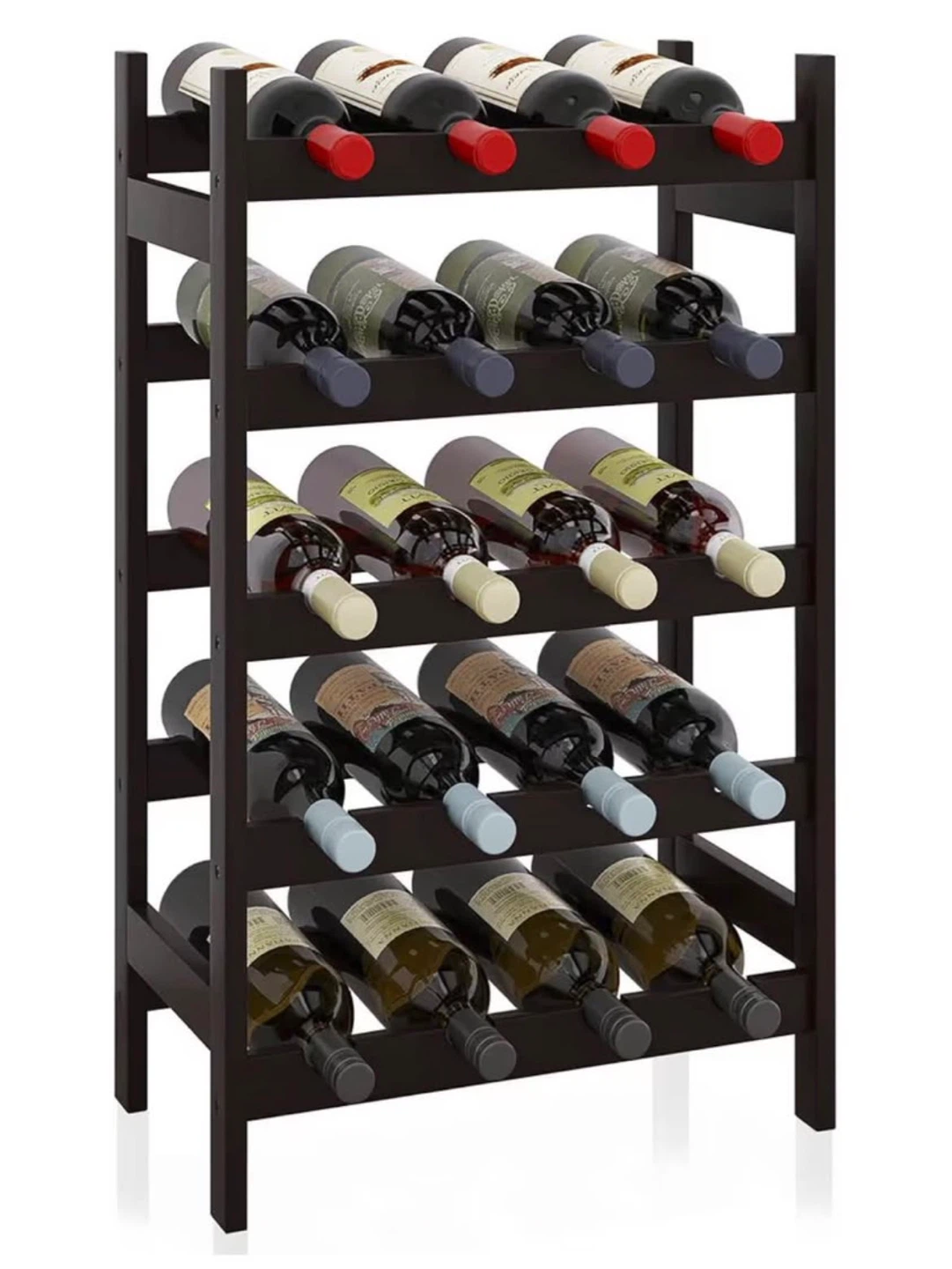 20-Bottle Wooden Wine Rack - photo 2