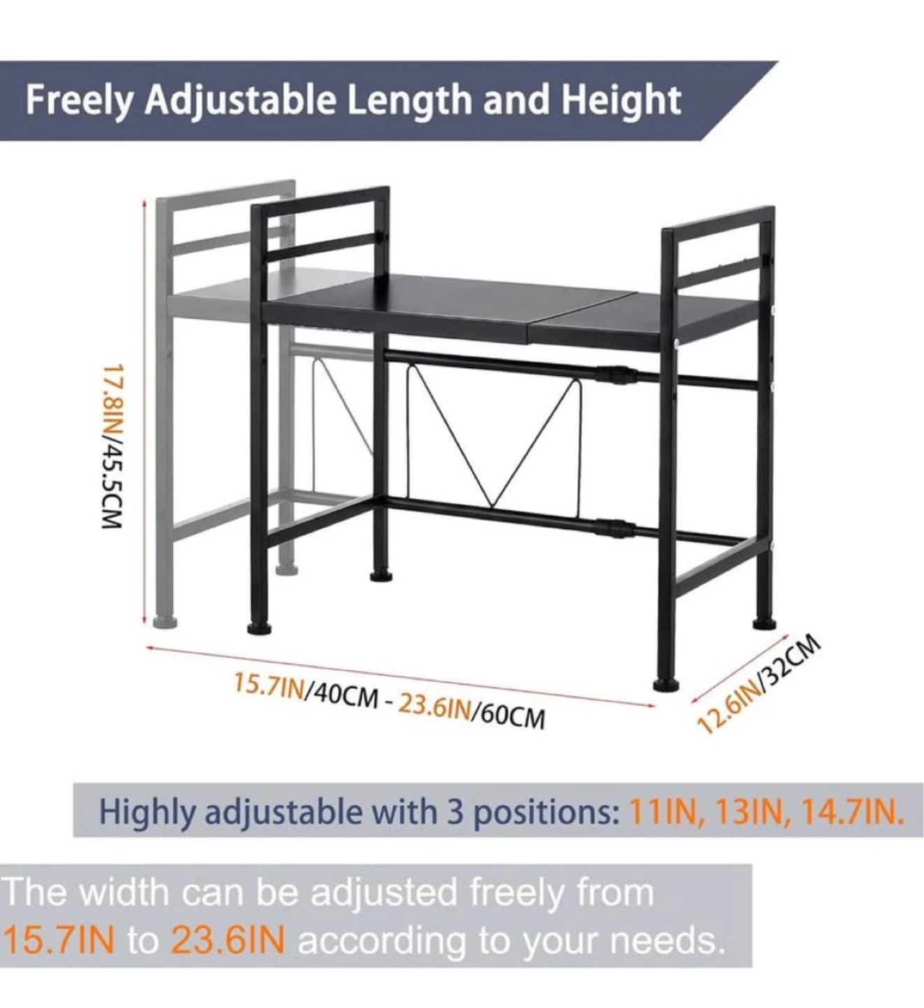 Adjustable Microwave Stand - photo 3
