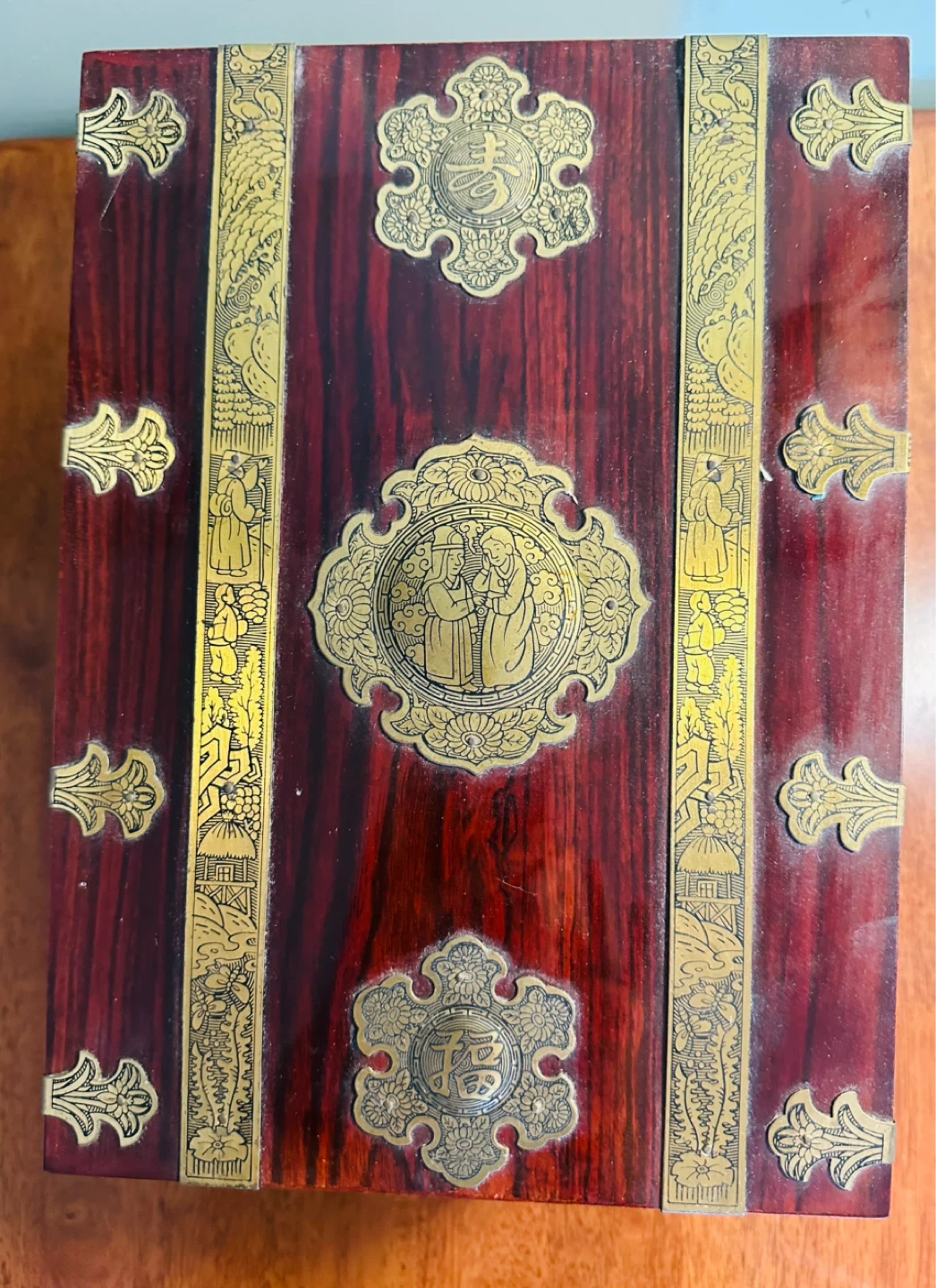 Vintage Korean Jewelry Box with Mirror and Drawer - photo 3