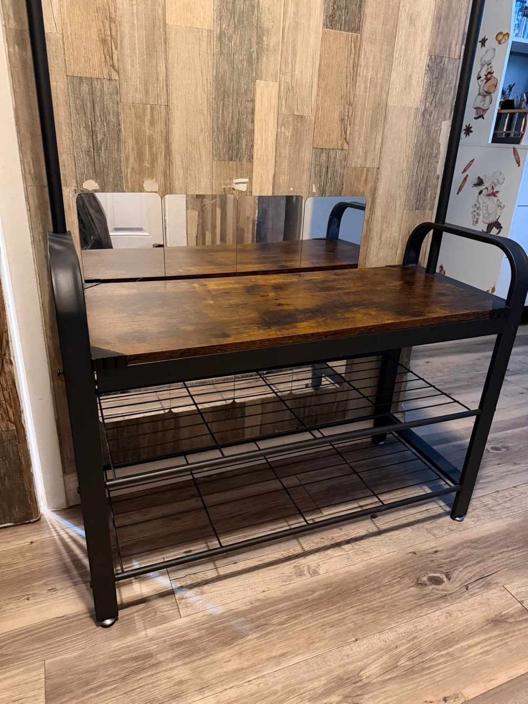 Hall Tree coat rack with Bench and Shoe Rack - photo 4