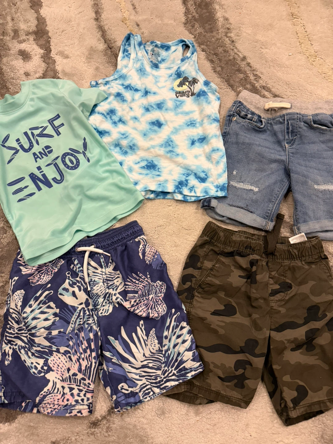 Size 4 boys summer clothes and swim set